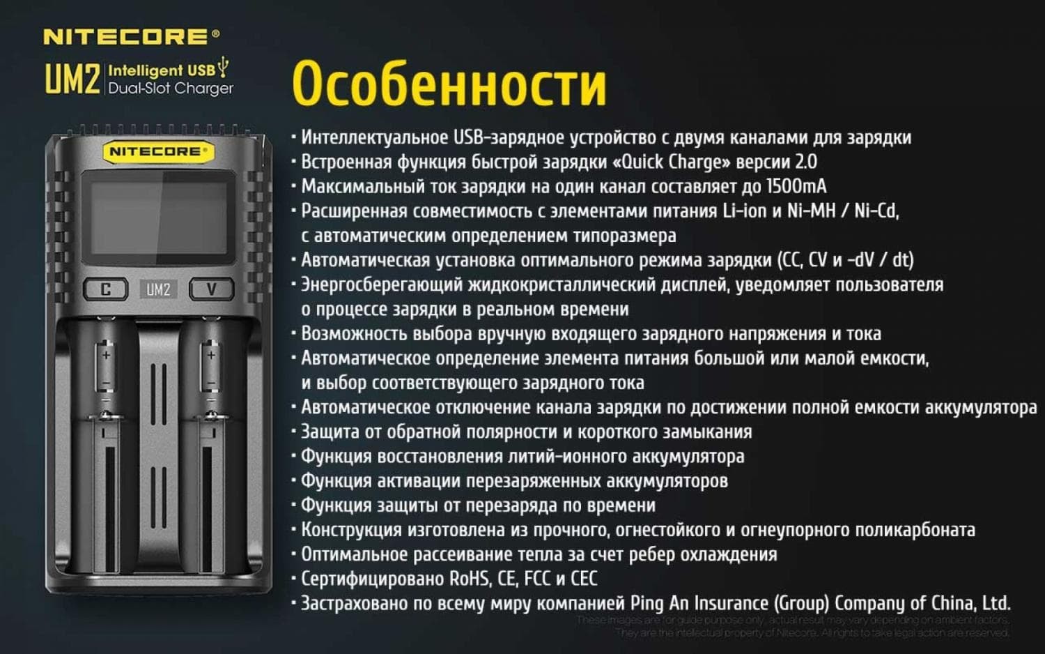 Обзор NITECORE UM2. Зарядное устройство с дисплеем и несколькими режимами